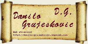 Danilo Grujesković vizit kartica
